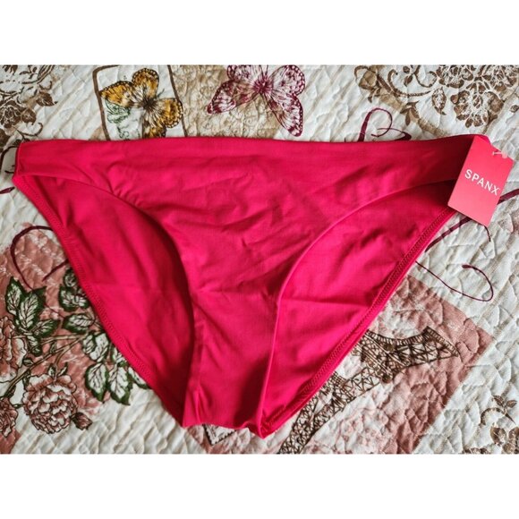 Spanx Women's Classic Swim Bikini bottoms Color: Hibiscus pink Size M - Picture 9 of 11